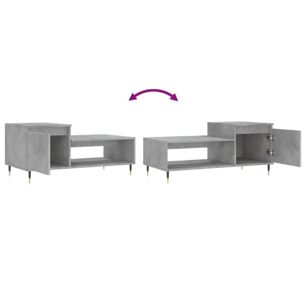 vidaXL sofabord 100x50x45 cm konstrueret træ betongrå