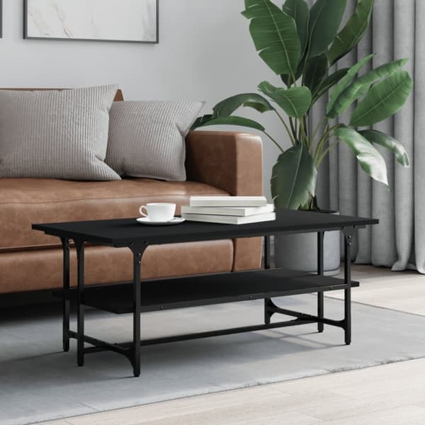vidaXL sofabord 100x50x40 cm konstrueret træ sort
