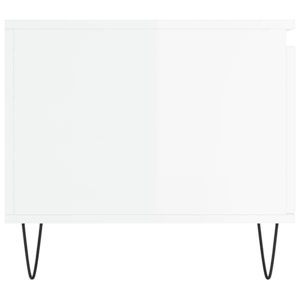 vidaXL sofabord 100x50x45 cm konstrueret træ hvid højglans