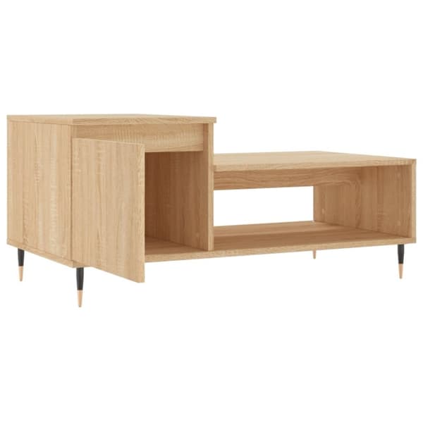 vidaXL Sohvapöytä Sonoma-tammi 100x50x45 cm tekninen puu