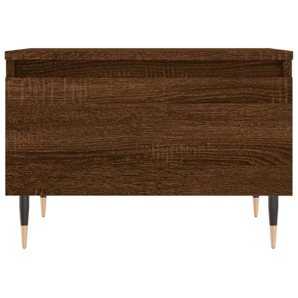 vidaXL sofabord 50x46x35 cm konstrueret træ brun egetræsfarve