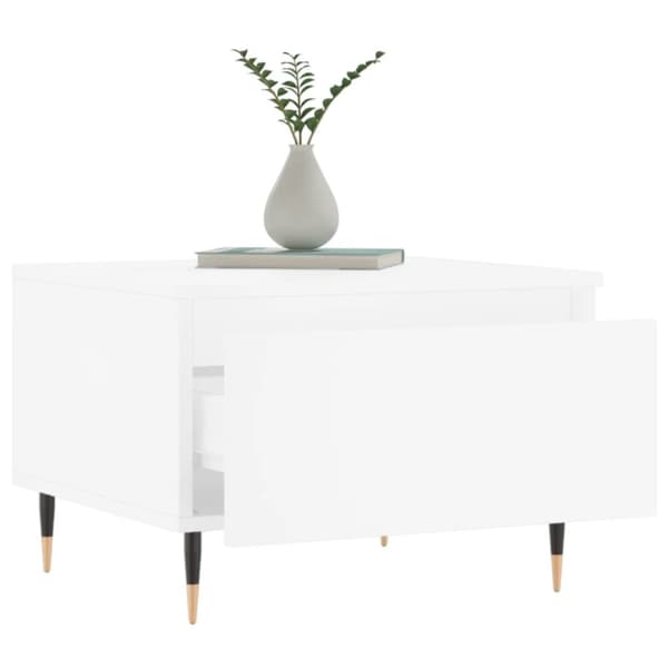 vidaXL sofabord 50x46x35 cm konstrueret træ hvid