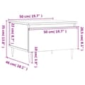Miniatyrbillede 11 af 11: vidaXL sofabord 50x46x35 cm konstrueret træ hvid