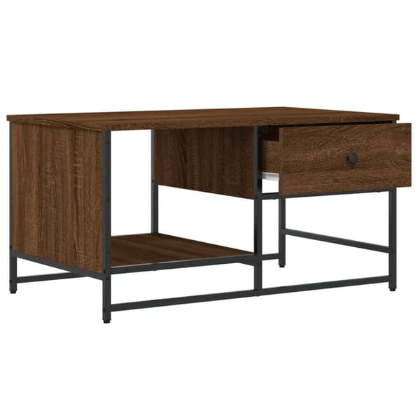 vidaXL sofabord 85,5x51x45 cm konstrueret træ brun egetræsfarve