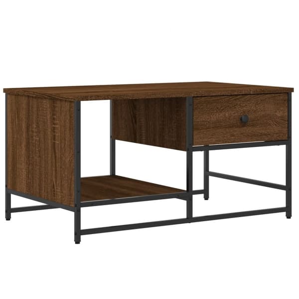 vidaXL sofabord 85,5x51x45 cm konstrueret træ brun egetræsfarve