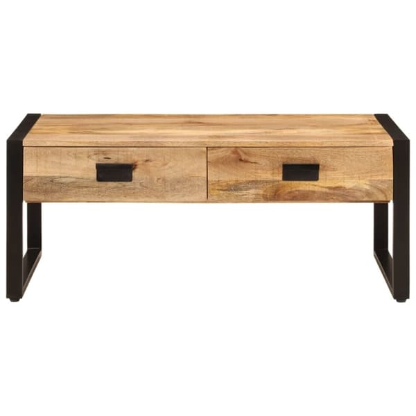vidaXL Salongbord 100x54x40 cm heltre mango og jern