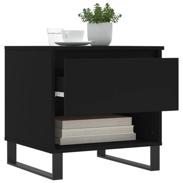 vidaXL Salongbord svart 50x46x50 cm konstruert tre