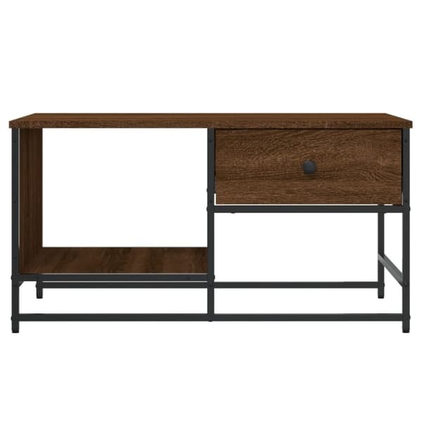 vidaXL Salongbord brun eik 85,5x51x45 cm konstruert tre