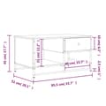 Miniatyrbilde 11 av 11: vidaXL Salongbord brun eik 85,5x51x45 cm konstruert tre