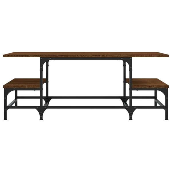 vidaXL Soffbord brun ek 100x50,5x40 cm konstruerat trä