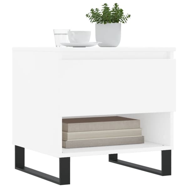 vidaXL sofabord 50x46x50 cm konstrueret træ hvid