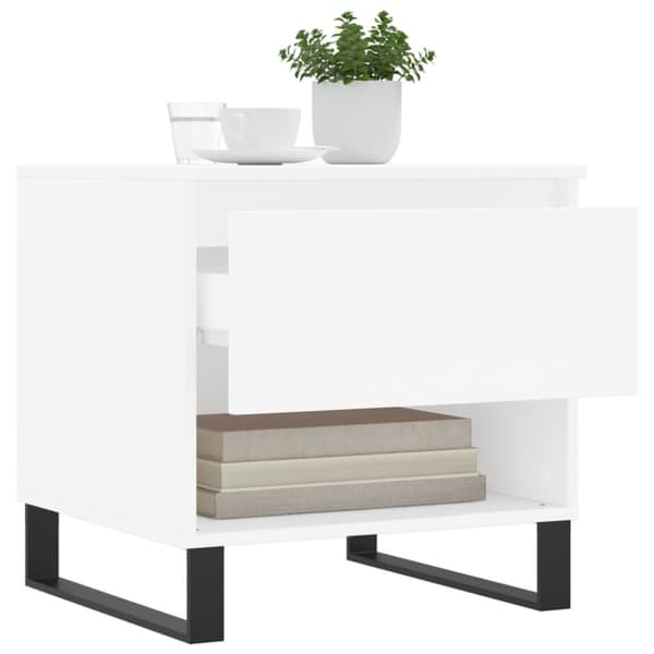 vidaXL sofabord 50x46x50 cm konstrueret træ hvid
