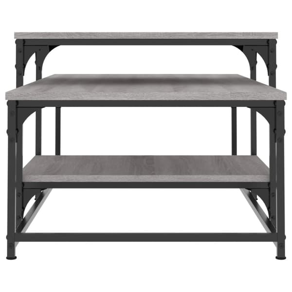 vidaXL sofabord 102x60x45 cm konstrueret træ grå sonoma-eg