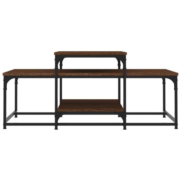 vidaXL sofabord 102x60x45 cm konstrueret træ brun egetræsfarve