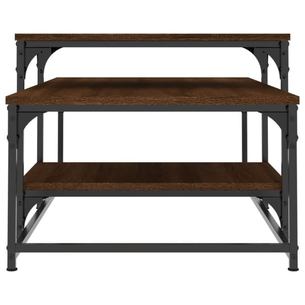 vidaXL sofabord 102x60x45 cm konstrueret træ brun egetræsfarve