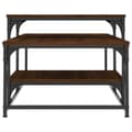 Miniatyrbillede 4 af 9: vidaXL sofabord 102x60x45 cm konstrueret træ brun egetræsfarve