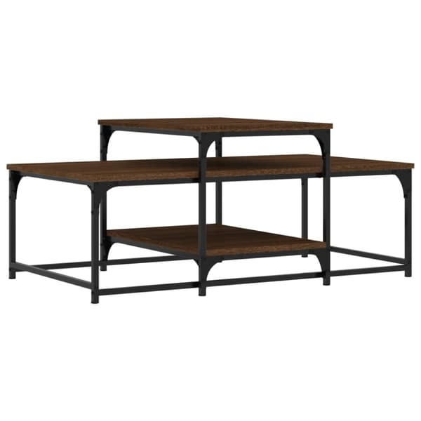 vidaXL sofabord 102x60x45 cm konstrueret træ brun egetræsfarve