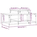 Miniatyrbillede 8 af 9: vidaXL sofabord 102x60x45 cm konstrueret træ brun egetræsfarve