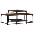 Miniatyrbillede 2 af 9: vidaXL sofabord 102x60x45 cm konstrueret træ brun egetræsfarve