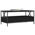 Miniatyrbillede 3 af 11: vidaXL sofabord 100x51x45 cm konstrueret træ sort