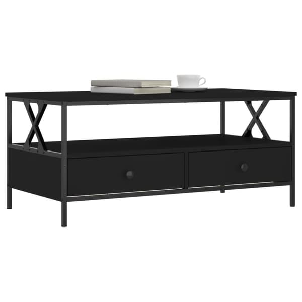 vidaXL sofabord 100x51x45 cm konstrueret træ sort