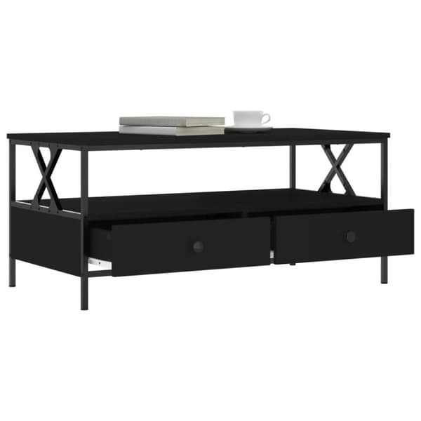 vidaXL sofabord 100x51x45 cm konstrueret træ sort