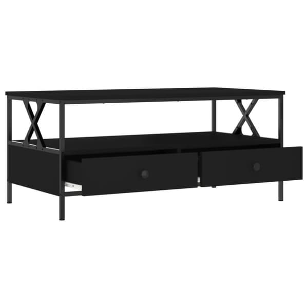 vidaXL sofabord 100x51x45 cm konstrueret træ sort