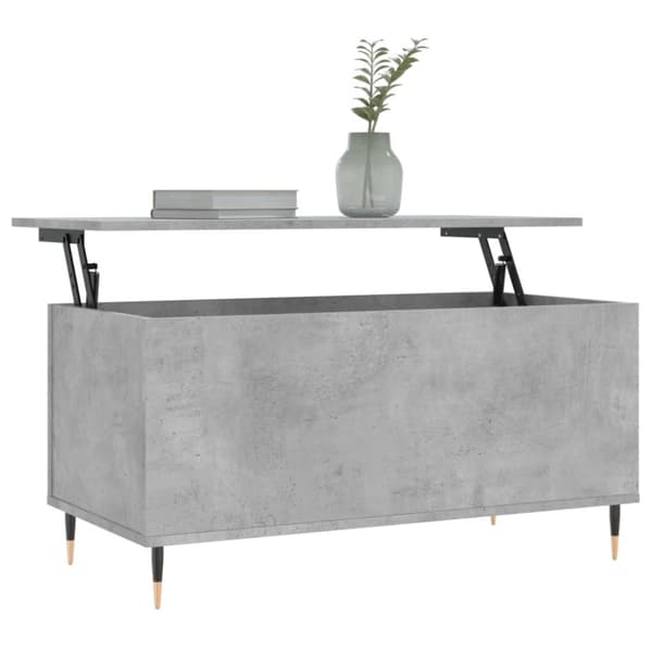 vidaXL Soffbord betonggrå 90x44,5x45 cm konstruerat trä