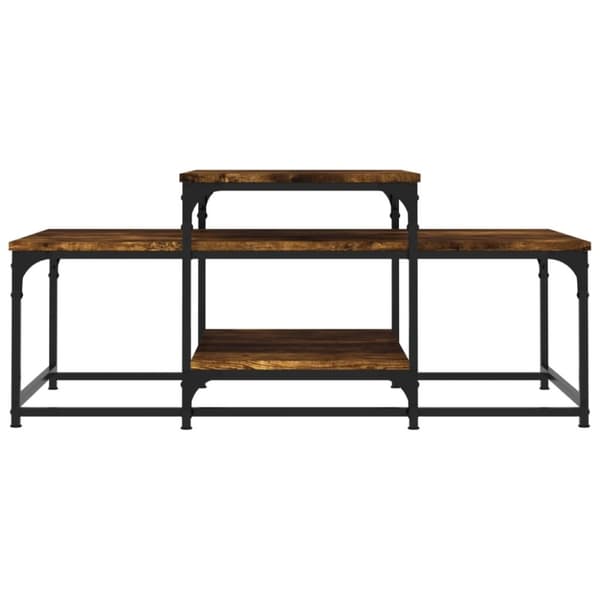 vidaXL Sohvapöytä savutammi 102x60x45 cm tekninen puu