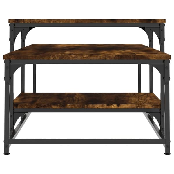 vidaXL Sohvapöytä savutammi 102x60x45 cm tekninen puu