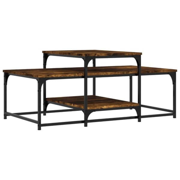 vidaXL Sohvapöytä savutammi 102x60x45 cm tekninen puu