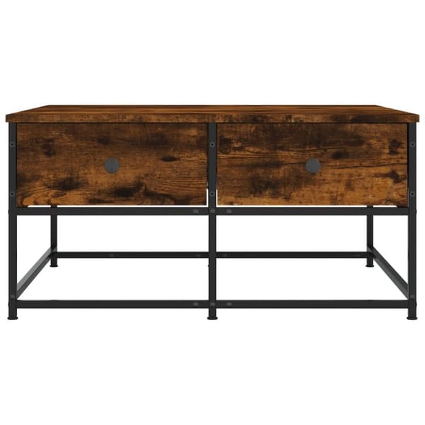 vidaXL sofabord 80x80x40 cm konstrueret træ røget egetræsfarve