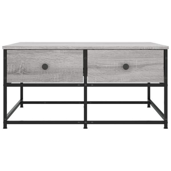 vidaXL sofabord 80x80x40 cm konstrueret træ grå sonoma-eg