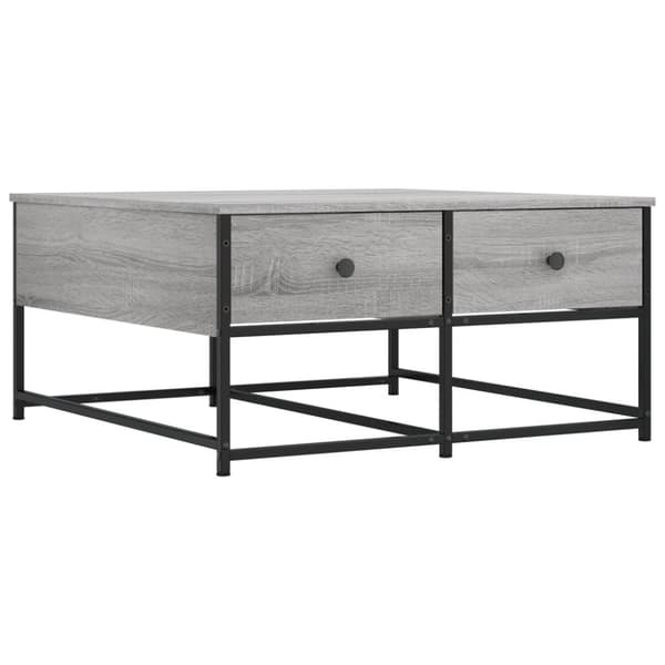vidaXL sofabord 80x80x40 cm konstrueret træ grå sonoma-eg