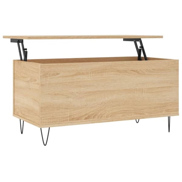 vidaXL Soffbord sonoma-ek 90x44,5x45 cm konstruerat trä