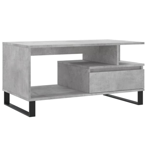 vidaXL Soffbord betonggrå 90x49x45 cm konstruerat trä