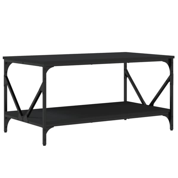 vidaXL Sohvapöytä musta 90x50x45 cm tekninen puu