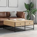 Miniatyrbillede 2 af 11: vidaXL sofabord 100x99x40 cm konstrueret træ sonoma-eg