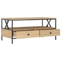 Miniatyrbillede 5 af 11: vidaXL sofabord 100x51x45 cm konstrueret træ sonoma-eg