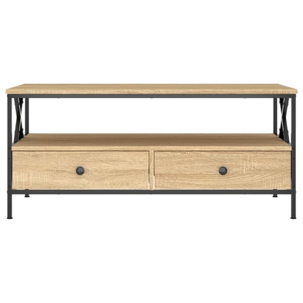 vidaXL sofabord 100x51x45 cm konstrueret træ sonoma-eg