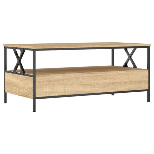 vidaXL sofabord 100x51x45 cm konstrueret træ sonoma-eg
