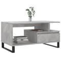 Pikkukuva 3 / 11: vidaXL Sohvapöytä betoninharmaa 90x49x45 cm tekninen puu