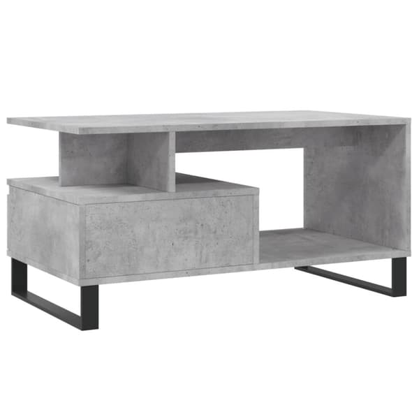 vidaXL Sohvapöytä betoninharmaa 90x49x45 cm tekninen puu