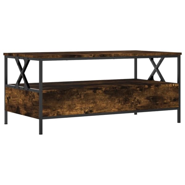 vidaXL Salongbord røkt eik 100x51x45 cm konstruert tre