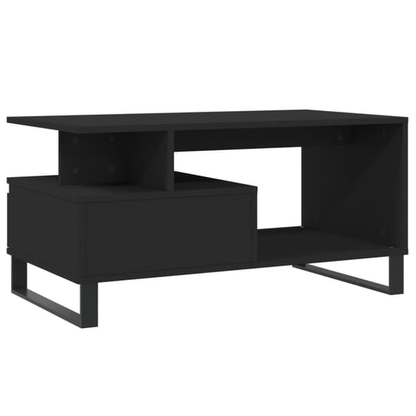 vidaXL sofabord 90x49x45 cm konstrueret træ sort