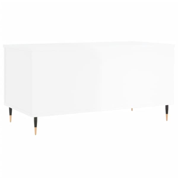 vidaXL Salongbord høyglans hvit 90x44,5x45 cm konstruert tre