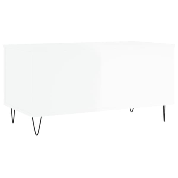 vidaXL Salongbord høyglans hvit 90x44,5x45 cm konstruert tre