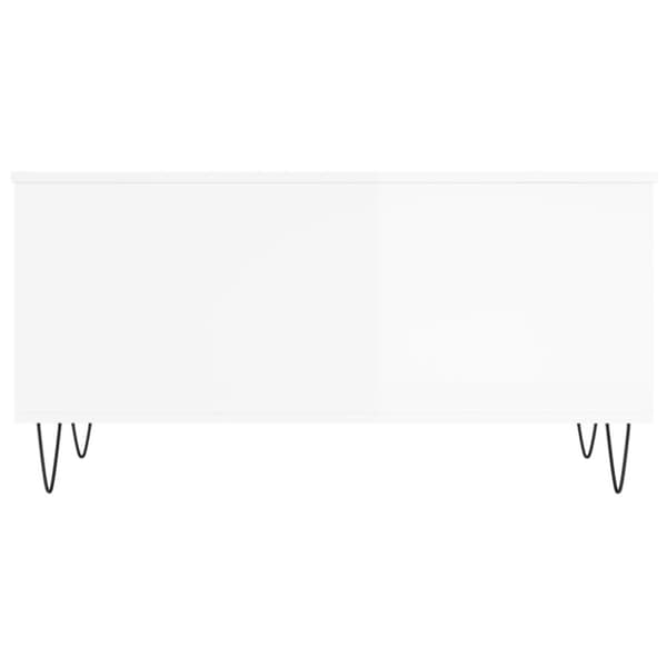 vidaXL Salongbord høyglans hvit 90x44,5x45 cm konstruert tre