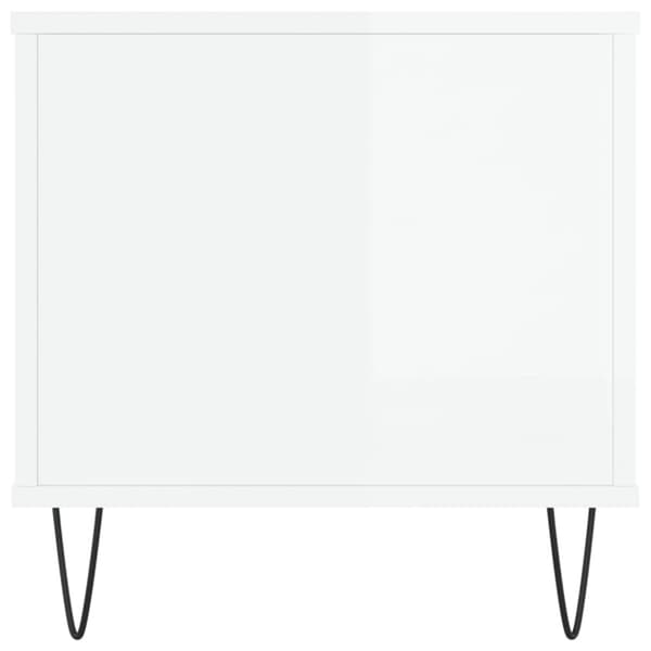 vidaXL Salongbord høyglans hvit 90x44,5x45 cm konstruert tre