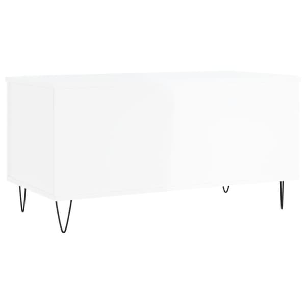 vidaXL Salongbord høyglans hvit 90x44,5x45 cm konstruert tre